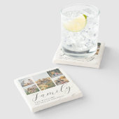 Moderne, maßgeschneiderte Fotosammlung Elegante Sc Steinuntersetzer (Seitenansicht)