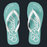 Moderne, maßgeschneiderte Hochzeitfarbenflippen Badesandalen<br><div class="desc">Diese Flip-Flops sind perfekt für die demnächst erscheinende Frau! Passen Sie Ihre Hochzeitszeit und Ihre Hochzeitsfarben an.</div>