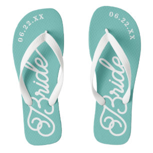 Moderne, maßgeschneiderte Hochzeitfarbenflippen Badesandalen