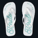 Moderne, maßgeschneiderte Hochzeitfarbenflippen Badesandalen<br><div class="desc">Diese Flip-Flops sind perfekt für die demnächst erscheinende Frau! Passen Sie Ihre Hochzeitszeit und Ihre Hochzeitsfarben an.</div>