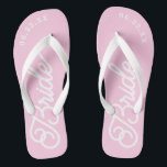 Moderne, maßgeschneiderte Hochzeitfarbenflippen Badesandalen<br><div class="desc">Diese Flip-Flops sind perfekt für die demnächst erscheinende Frau! Passen Sie Ihre Hochzeitszeit und Ihre Hochzeitsfarben an.</div>