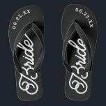Moderne, maßgeschneiderte Hochzeitfarbenflippen Badesandalen<br><div class="desc">Diese Flip-Flops sind perfekt für die demnächst erscheinende Frau! Passen Sie Ihre Hochzeitszeit und Ihre Hochzeitsfarben an.</div>