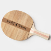 Moderne, maßgeschneiderte Hochzeitskuppel mit Holz Tischtennis Schläger (Seitenansicht)