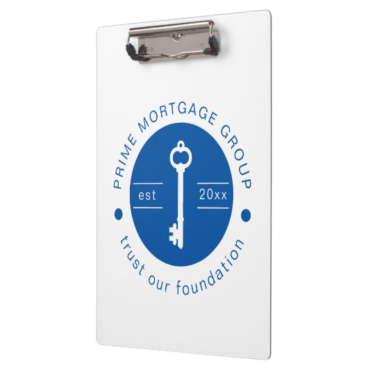 Moderne, maßgeschneiderte Hypothekenfirma hinzufüg Klemmbrett (Links)