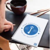 Moderne, maßgeschneiderte Hypothekenfirma hinzufüg Notizblock