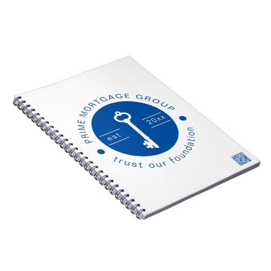 Moderne, maßgeschneiderte Hypothekenfirma hinzufüg Notizblock (Rechte Seite)