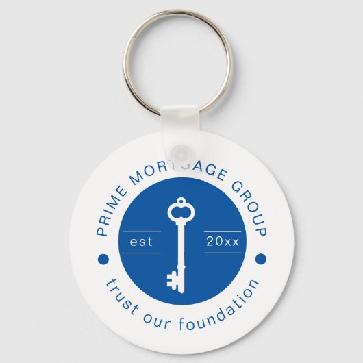 Moderne, maßgeschneiderte Hypothekenfirma hinzufüg Schlüsselanhänger (Vorderseite)