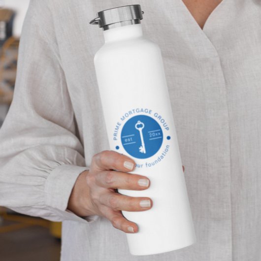 Moderne, maßgeschneiderte Hypothekenfirma hinzufüg Trinkflasche