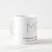 Moderne, maßgeschneiderte, minimalistische Technik Kaffeetasse (Vorderseite Links)