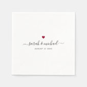 Moderne, maßgeschneiderte Script-Kalligrafie-Hochz Serviette (Vorderseite)