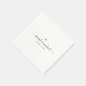 Moderne, maßgeschneiderte Script-Kalligrafie-Hochz Serviette (Ecke)