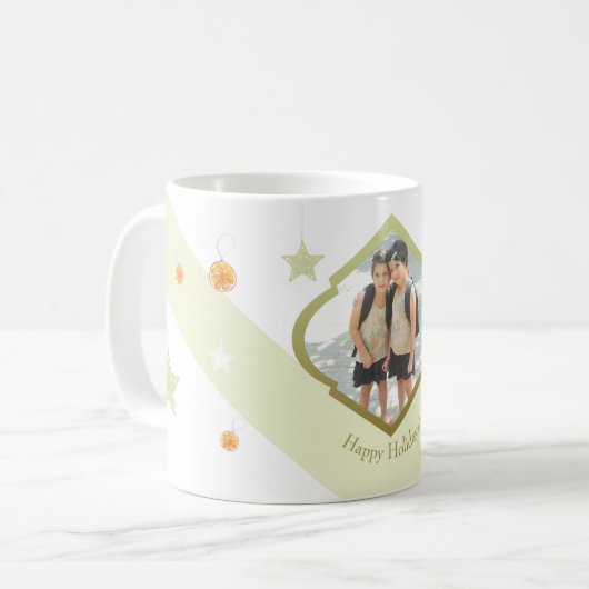 Moderne, maßgeschneiderte Steine und orangefarbene Kaffeetasse (Vorderseite Links)