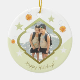 Moderne, maßgeschneiderte Steine und orangefarbene Keramik Ornament