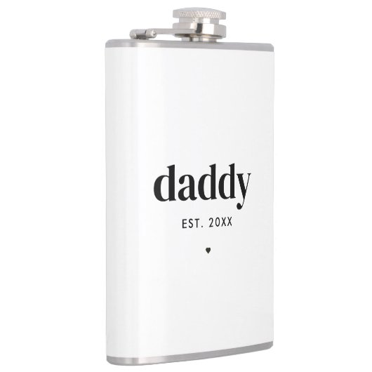 Moderne, maßgeschneiderte Typografie Daddy Vaterta Flachmann (Rechts)