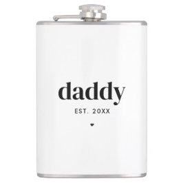 Moderne, maßgeschneiderte Typografie Daddy Vaterta Flachmann