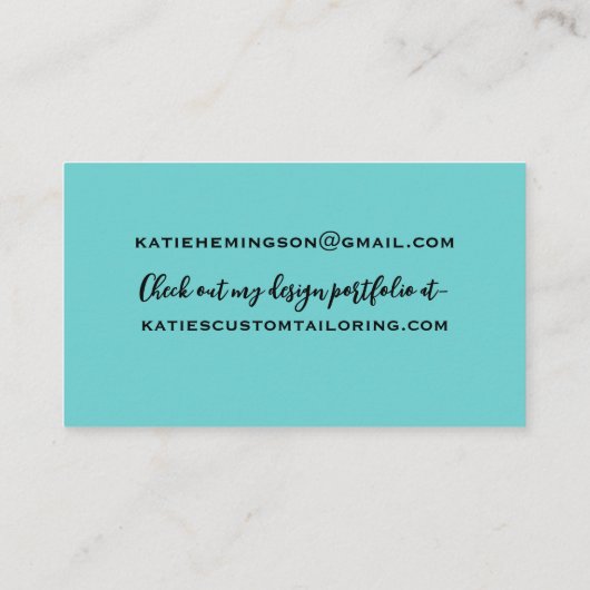 Moderne, maßgeschneiderte Visitenkarte (Rückseite)