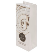 Moderne, maßgeschneiderte Weinbeutel mit Firmenlog Geschenktüte Für Weinflaschen (Rückseite Schrägansicht)