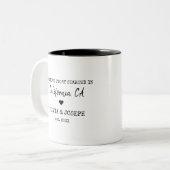 Moderne Maßstäbe Unsere Liebe Geschichte Valentins Zweifarbige Tasse (Vorderseite Links)