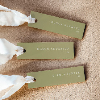 Moderne Matcha Wedding Name Platzkarten