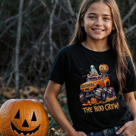 Moderne Matching Family Boo Crew Halloween Girls T-Shirt