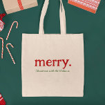 Moderne Matching Family Minimalistisch Frohe Weihn Tragetasche<br><div class="desc">Mit unserer Matching Family Christmas Tasche können Sie die Säle stilvoll besichtigen! 🎄 Fügen Sie benutzerdefinierten Text für eine persönliche Touch hinzu. Fröhliche und minimalistische Magie! 🎅 #MatchingFamilyTote #ChristmasCheer</div>