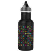 Moderne Mathematik Zeichen & Symbole Muster Edelstahlflasche (Rechts)