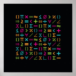 Moderne Mathematik Zeichen & Symbole Muster Poster