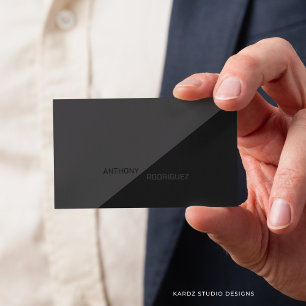 Moderne Matte Black Business Card Visitenkarte