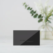 Moderne Matte Black Business Card Visitenkarte (Stehend Vorderseite)