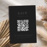 Moderne Matte Black Minimal Hochzeit RSVP Karte<br><div class="desc">Moderne Hochzeitskarten mit minimalem Design in matt schwarzer Farbe.</div>
