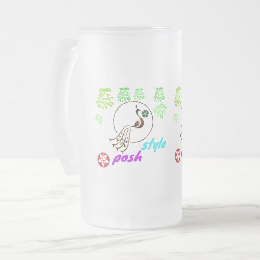 Moderne Mattglas Bierglas (Vorderseite Links)