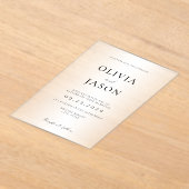 Moderne Mattierte Hochzeit Acryleinladungen (Ablage )