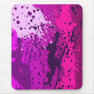 Moderne Mauspad, rosa, violett, gesprüht, abstrakt Mousepad