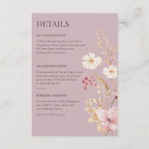 Moderne Mauve-Botanische Hochzeitsdetails