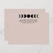 Moderne Mauve Moon Phases Elegant Mitteilungskarte (Vorne/Hinten)