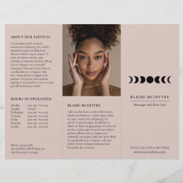 Moderne Mauve Moon Phases Elegante Tri-fold Brosch