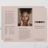 Moderne Mauve Moon Phases Elegante Tri-fold Brosch (Vorne/Hinten)