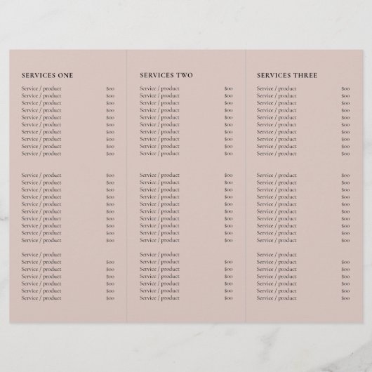 Moderne Mauve Moon Phases Elegante Tri-fold Brosch (Rückseite)