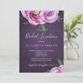 Moderne Mauve-Pfennige lila Pflaumenblüte Einladung (Stehend Vorderseite)