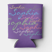 Moderne Maximalistische Individuelle Name Einzigar Dosenkühler (Vorderseite)