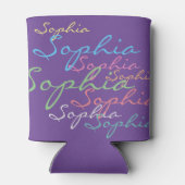 Moderne Maximalistische Individuelle Name Einzigar Dosenkühler (Rückseite)