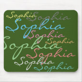 Moderne Maximalistische Individuelle Name Einzigar Mousepad (Vorne)