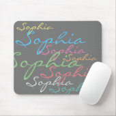 Moderne Maximalistische Individuelle Name Einzigar Mousepad (Mit Mouse)