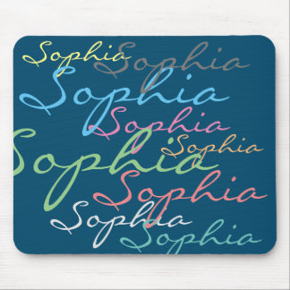Moderne Maximalistische Individuelle Name Einzigar Mousepad