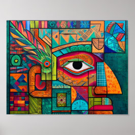 Moderne Maya-Vision: Abstrakte Epochen-Collide Poster