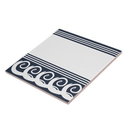 Moderne Meander Keramik Tile Fliese (Seite)