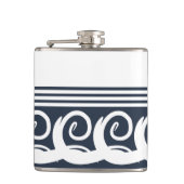 Moderne Meander Key Flask Flachmann (Vorderseite)