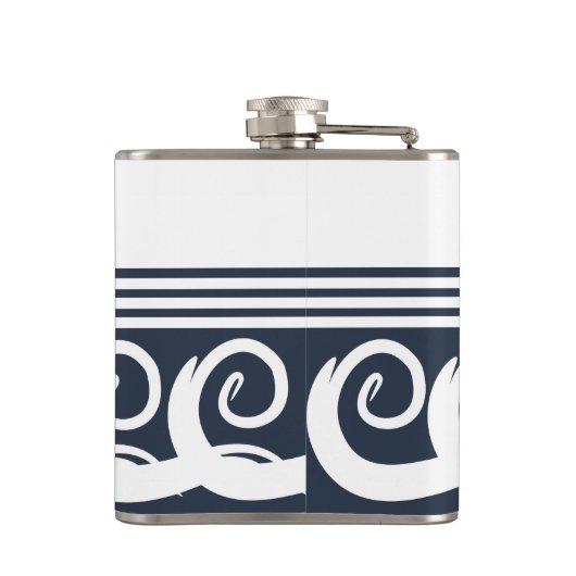 Moderne Meander Key Flask Flachmann (Rückseite)