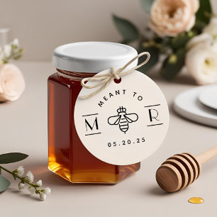 Moderne Meant to Bee Honig Hochzeitsgunst Permastempel