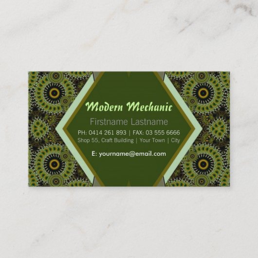Moderne Mechanische Visitenkarte (Vorderseite)